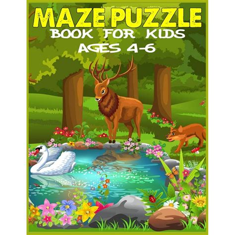 Maze Puzzle Book for Kids Ages 4-6 : The Amazing Big Mazes Puzzle ...