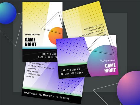 Game Night Invitations by Kylfie on Dribbble