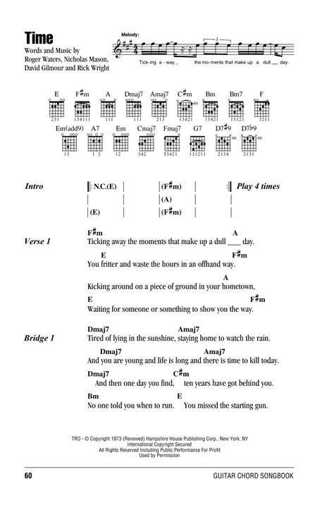 Time by Pink Floyd - Guitar Chords/Lyrics - Guitar Instructor