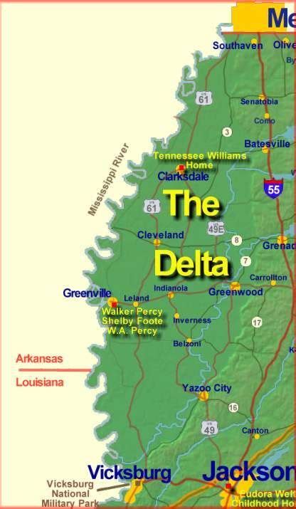 Mississippi Delta Map | Color 2018