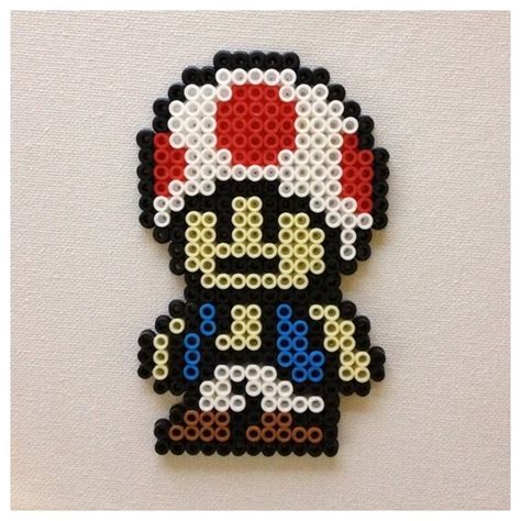 Items similar to Super Mario Toad Perler Pixel Art Magnet or Wall Art ...