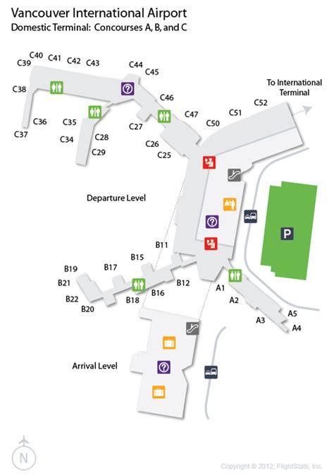 Vancouver Airport Terminal M Map