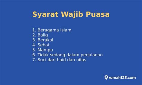 Syarat Wajib dan Syarat Sah Puasa yang Harus Diketahui