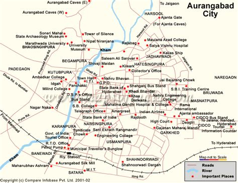 Map of Aurangabad | tourism map of aurangabad | city map of aurangabad