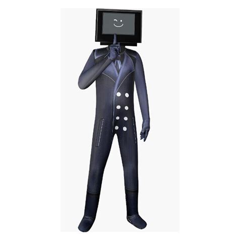 Adults Kids Skibidi Toilet Cosplay Costume TV Man Speaker Man Jumpsuit ...