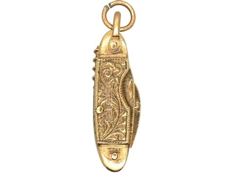 9ct Gold Penknife Pendant (266S) | The Antique Jewellery Company