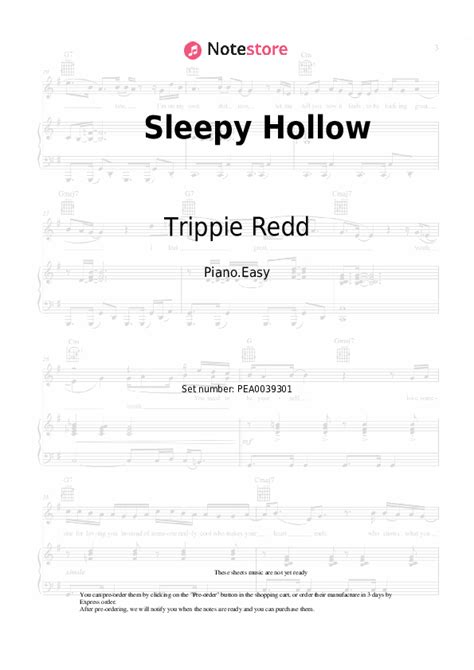 Trippie Redd - Sleepy Hollow sheet music for piano download | Piano ...