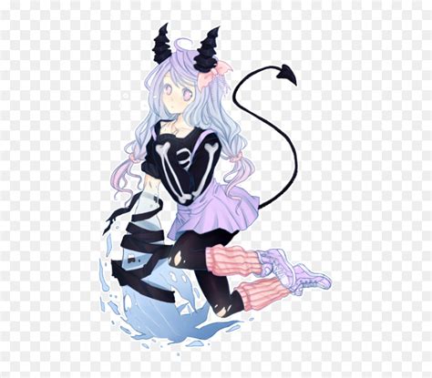 Pastel Goth Anime Girl, HD Png Download - vhv