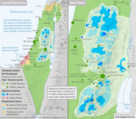 Israel / Palestine Map: Height of Hamas Control in 2023 Invasion ...