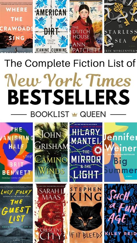 The Complete List of New York Times Fiction Best Sellers | Best fiction ...