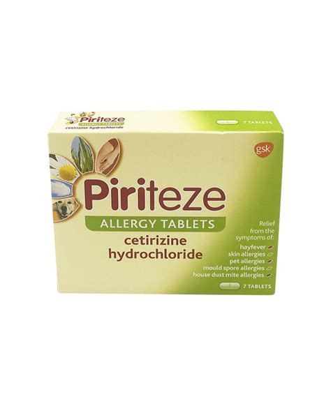 Allergy Tablets - Piriteze 7 Tablets