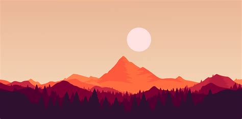 Sunset Mountain Forest by SimpleSkulduggery on DeviantArt