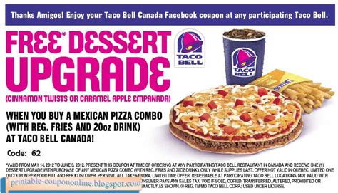 Printable Coupons 2021: Taco Bell Coupons