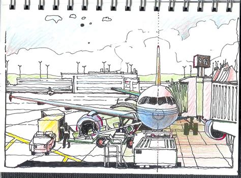 Drawings, Perspective art, Airplane drawing