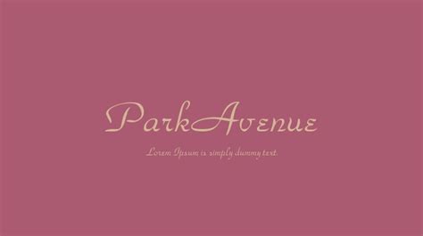 ParkAvenue Font : Download Free for Desktop & Webfont