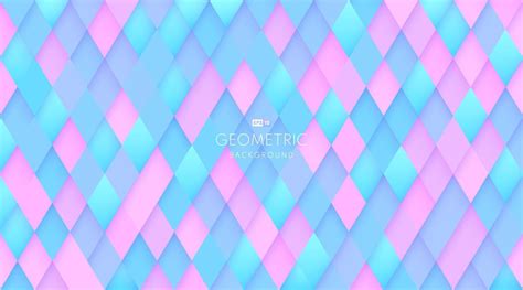 Abstract seamless diamond shape light blue and candy pink color ...