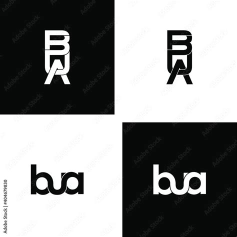 bua letter original monogram logo design Stock Vector | Adobe Stock