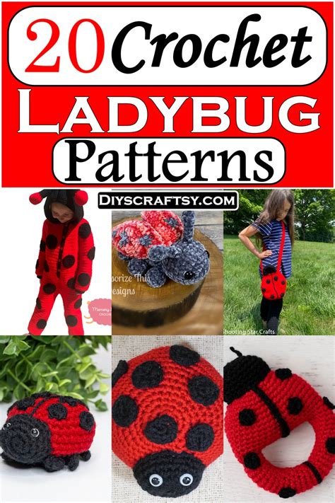 24 Adorable Free Crochet Ladybug Patterns - DIYsCraftsy