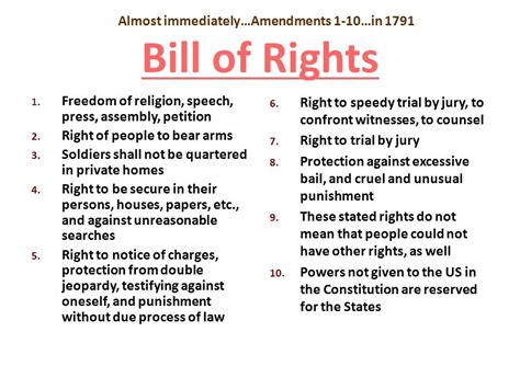 8 Images Bill Of Rights Amendments 1-10 For Kids And Review - Alqu Blog