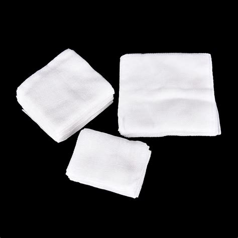 10pcs/lot 3 Sizes Breathable Medical Absorbent Gauze Pads Hemostasis ...