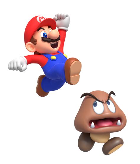 Mario Jump on Goomba Render by Nintega-Dario on DeviantArt