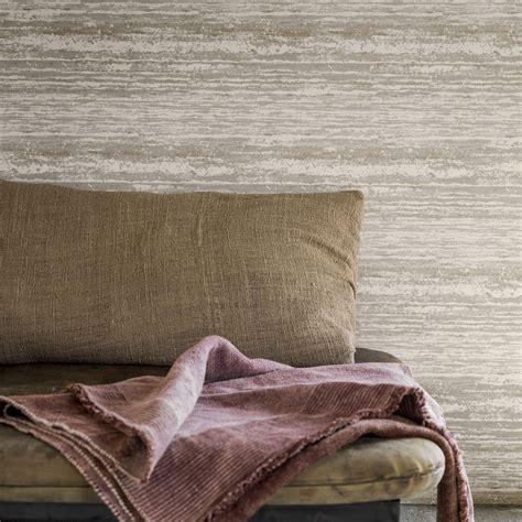 Contemporary wallpaper - DESERT HORIZON - Eco - striped / white