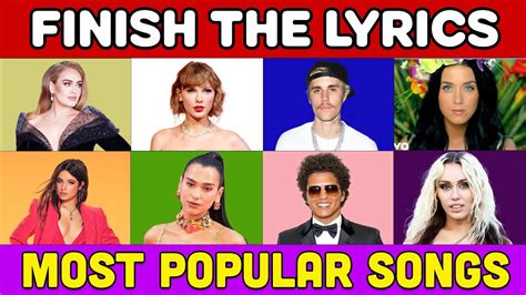 Finish The Lyrics...! Most POPULAR Songs Ever | Music Quiz - YouTube