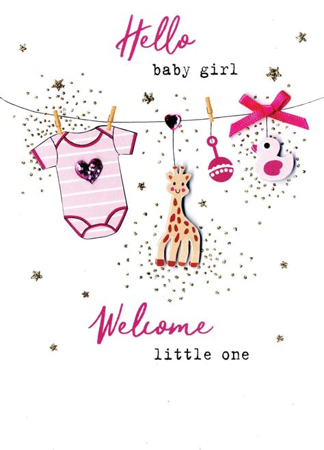 Hello Baby Girl Welcome Little One Irresistible Greeting Card | Cards