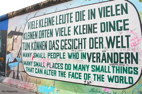 30s Magazine - Berlin wall quote