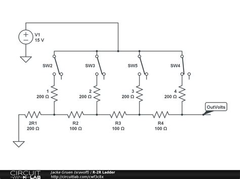 R 2r Ladder Circuit - Circuit Diagram