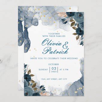 Whimsical Watercolor Floral Wedding Invitations | Zazzle