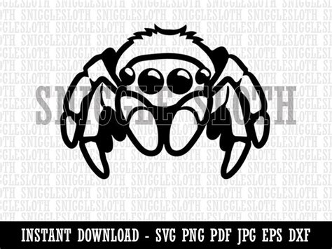 Cute Jumping Spider Clipart Instant Digital Download SVG EPS | Etsy