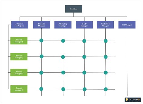 Matrix Organization Structure Diagram Organisational Organiz