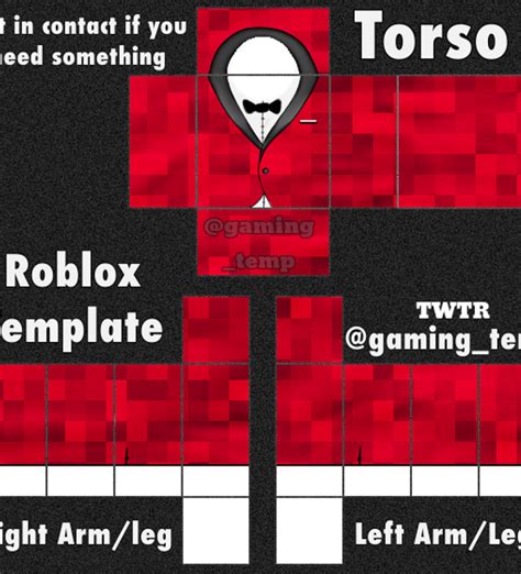 Roblox Tuxedo Template