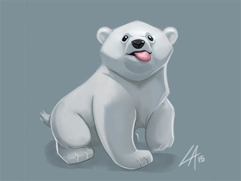 Polar Bear Cub by Landon Armstrong on Dribbble