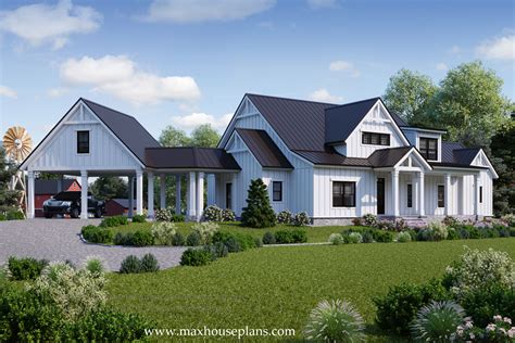 Modern Farmhouse House Plan - Max Fulbright Designs