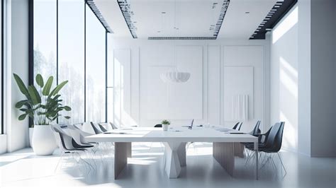 Premium AI Image | Modern contemporary office and meeting room