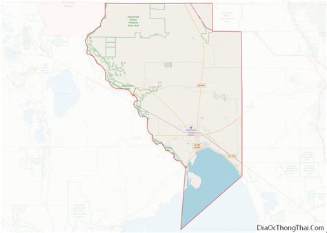 Map of Okeechobee County, Florida - Thong Thai Real