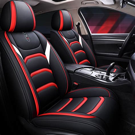 1PC PU Leather Universal Car Seat Covers Breathable Auto Seat Protector ...