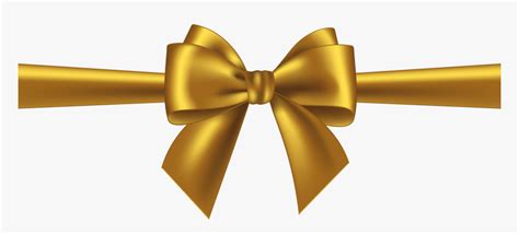 Christmas Ribbon Clipart Golden - Transparent Background Gold Ribbon ...