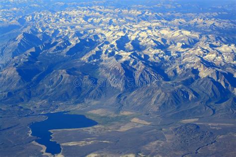 Aerial View Rocky Mountains Lake Stock Image - Image of grand ...