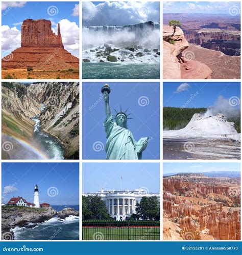 USA Landmarks Collage Stock Image - Image: 32155201