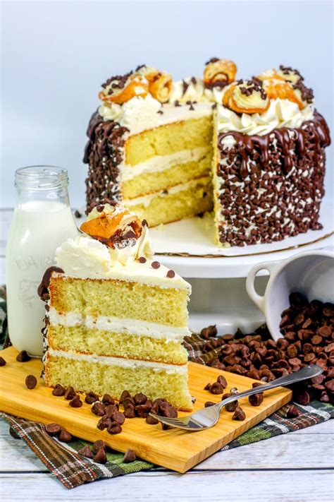 ULTIMATE CHOCOLATE CHIP CANNOLI CAKE - Baking Beauty