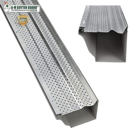 A-M Gutter Guard - 6" Aluminum with Mill Finish - Gutter Help