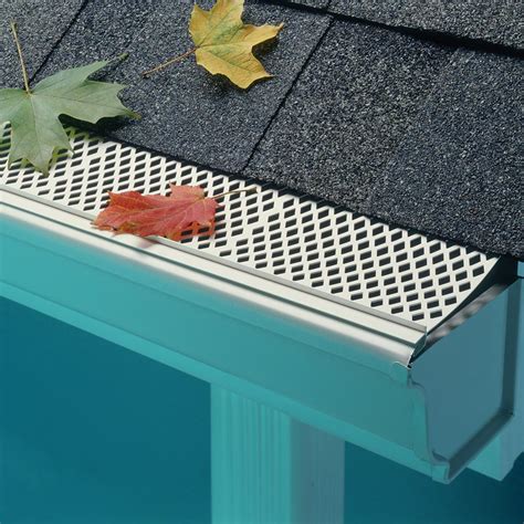 White Snap-In Filter 3-ft Roof Gutters Cover Leaf Debris Protect Screen ...