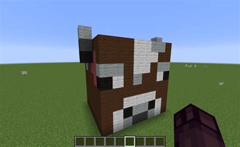 3D Cow Head Minecraft Project