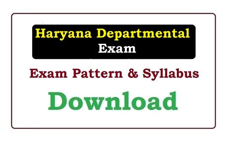 Haryana Departmental Exam Syllabus 2024, CS Haryana Departmental Test ...