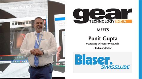 Mr Gupta from Blaser Swisslube showcases the company's high-performance ...