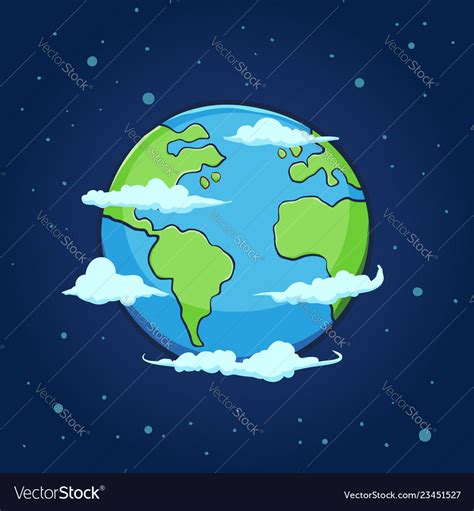 Planet earth hand drawing Royalty Free Vector Image