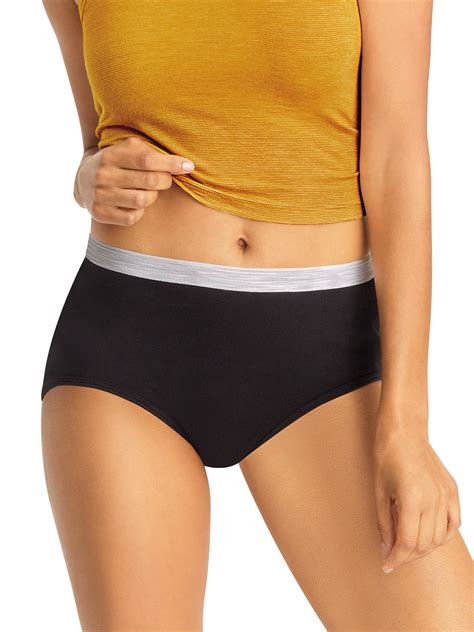 Hanes Women's Cotton Sporty Briefs Underwear, 6-Pack - Walmart.com